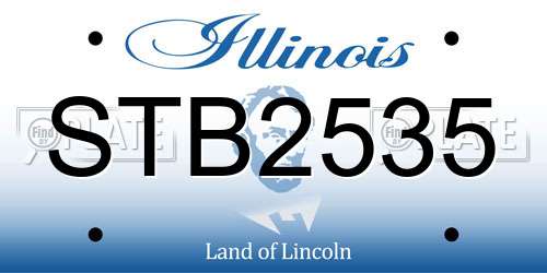 STB2535 Illinois License Plate