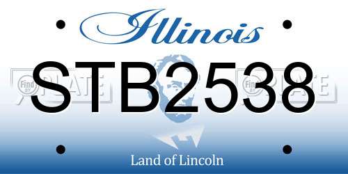 STB2538 Illinois License Plate
