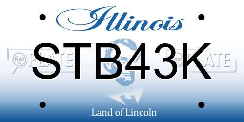 STB43K Illinois License Plate