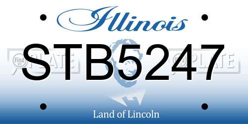 STB5247 Illinois License Plate