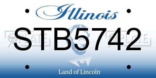 STB5742 Illinois License Plate