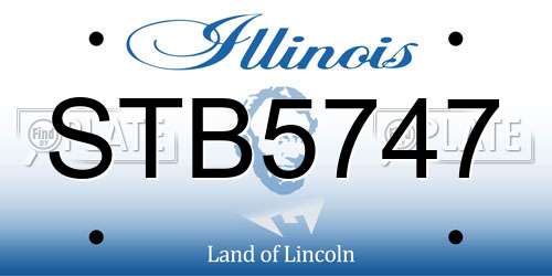 STB5747 Illinois License Plate