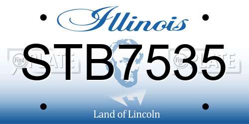 STB7535 Illinois License Plate