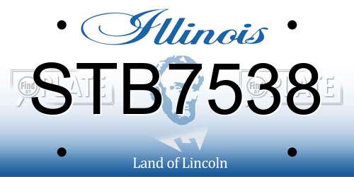 STB7538 Illinois License Plate
