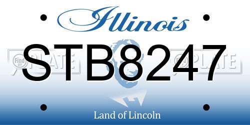 STB8247 Illinois License Plate