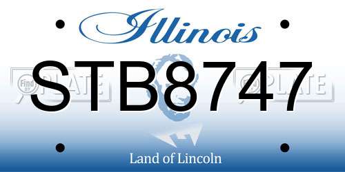 STB8747 Illinois License Plate