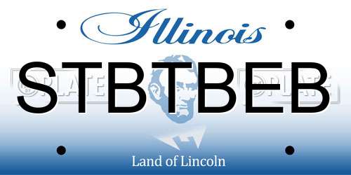 STBTBEB Illinois License Plate
