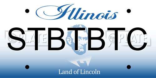 STBTBTC Illinois License Plate
