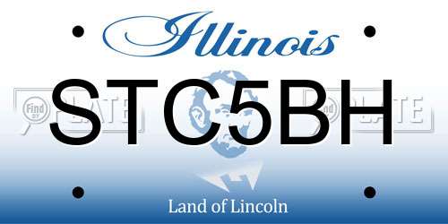 STC5BH Illinois License Plate