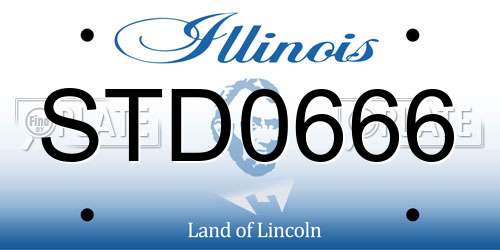 STD0666 Illinois License Plate
