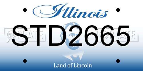 STD2665 Illinois License Plate