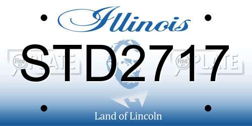 STD2717 Illinois License Plate