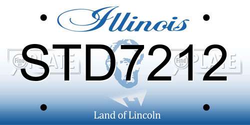 STD7212 Illinois License Plate