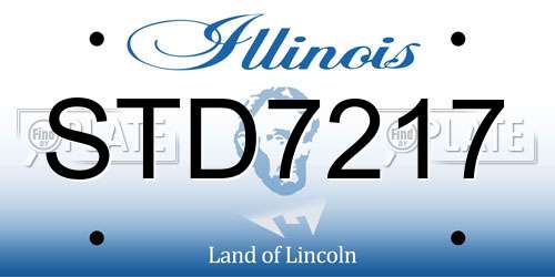STD7217 Illinois License Plate