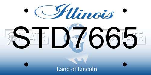 STD7665 Illinois License Plate