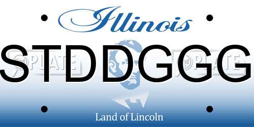 STDDGGG Illinois License Plate