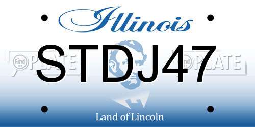 STDJ47 Illinois License Plate
