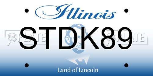 STDK89 Illinois License Plate