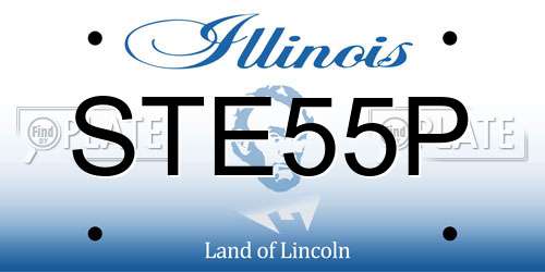STE55P Illinois License Plate