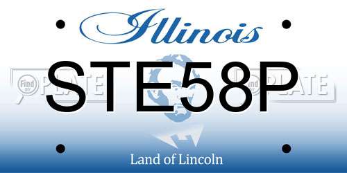 STE58P Illinois License Plate