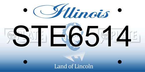 STE6514 Illinois License Plate