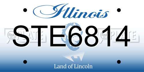 STE6814 Illinois License Plate