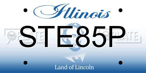 STE85P Illinois License Plate