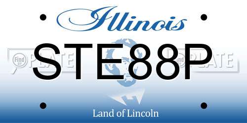 STE88P Illinois License Plate