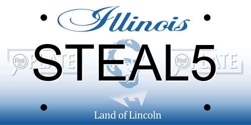 STEAL5 Illinois License Plate