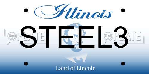 STEEL3 Illinois License Plate