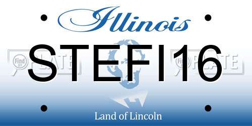 STEFI16 Illinois License Plate