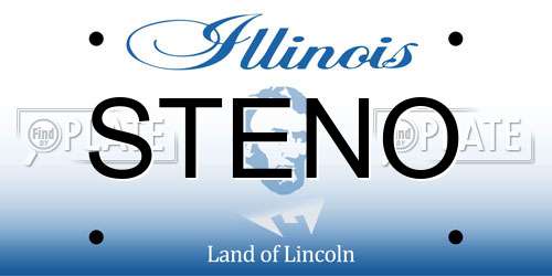 STENO Illinois License Plate