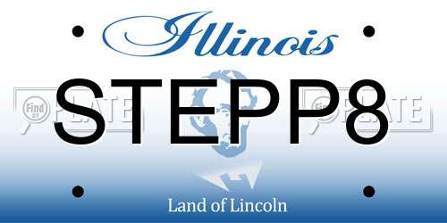 STEPP8 Illinois License Plate