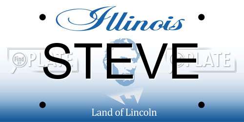 STEVE Illinois License Plate