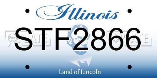 STF2866 Illinois License Plate