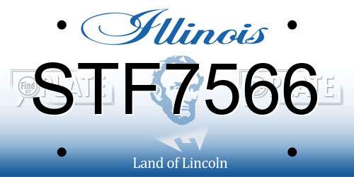 STF7566 Illinois License Plate