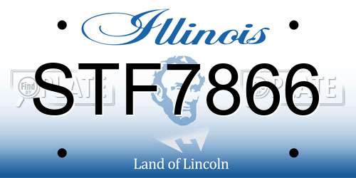 STF7866 Illinois License Plate