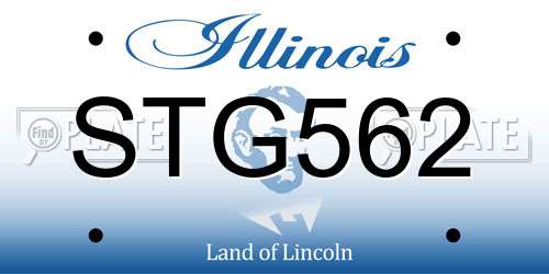 STG562 Illinois License Plate