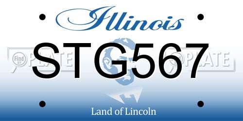 STG567 Illinois License Plate