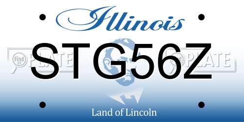 STG56Z Illinois License Plate