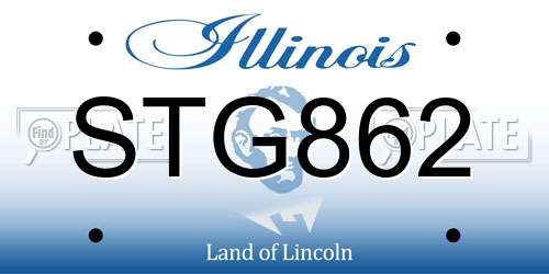 STG862 Illinois License Plate