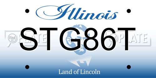 STG86T Illinois License Plate