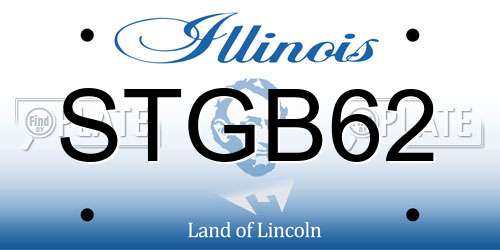 STGB62 Illinois License Plate