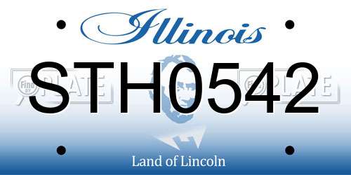 STH0542 Illinois License Plate
