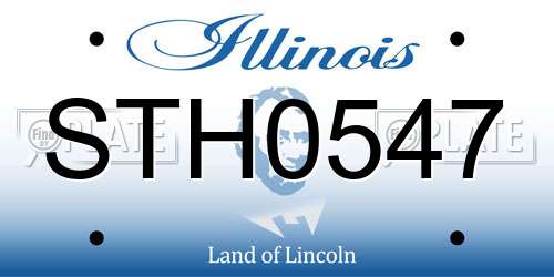 STH0547 Illinois License Plate