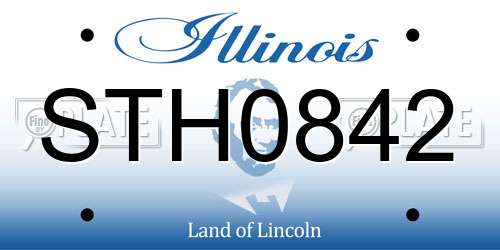 STH0842 Illinois License Plate
