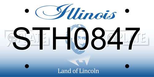 STH0847 Illinois License Plate
