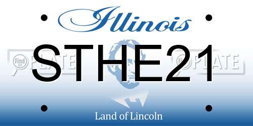 STHE21 Illinois License Plate