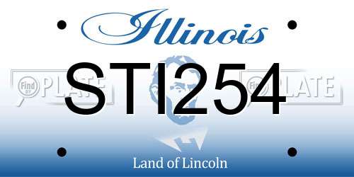 STI254 Illinois License Plate