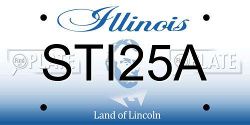 STI25A Illinois License Plate